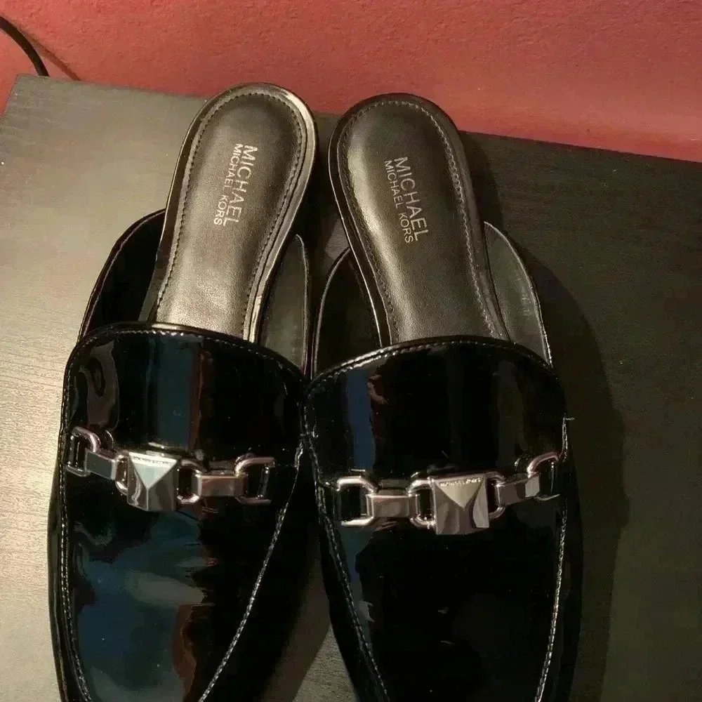 Michael Kors Black Slip On Flats